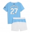 Fotbollsset Barn Manchester City Matheus Nunes #27 Hemmatröja 2025-26 Mini-Kit Kortärmad (+ korta byxor)