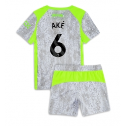 Fotbollsset Barn Manchester City Nathan Ake #6 Tredje Tröja 2025-26 Mini-Kit Kortärmad (+ korta byxor)