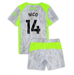 Fotbollsset Barn Manchester City Nico Gonzalez #14 Tredje Tröja 2025-26 Mini-Kit Kortärmad (+ korta byxor)