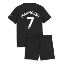 Fotbollsset Barn Manchester City Omar Marmoush #7 Bortatröja 2025-26 Mini-Kit Kortärmad (+ korta byxor)