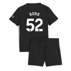 Fotbollsset Barn Manchester City Oscar Bobb #52 Bortatröja 2025-26 Mini-Kit Kortärmad (+ korta byxor)