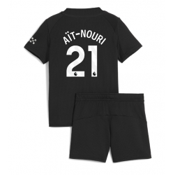 Fotbollsset Barn Manchester City Rayan Ait-Nouri #21 Bortatröja 2025-26 Mini-Kit Kortärmad (+ korta byxor)