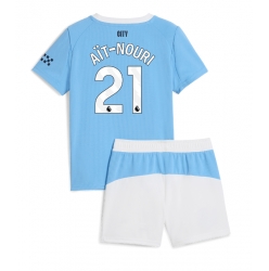 Fotbollsset Barn Manchester City Rayan Ait-Nouri #21 Hemmatröja 2025-26 Mini-Kit Kortärmad (+ korta byxor)