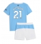 Fotbollsset Barn Manchester City Rayan Ait-Nouri #21 Hemmatröja 2025-26 Mini-Kit Kortärmad (+ korta byxor)