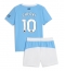 Fotbollsset Barn Manchester City Rayan Cherki #10 Hemmatröja 2025-26 Mini-Kit Kortärmad (+ korta byxor)