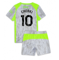 Fotbollsset Barn Manchester City Rayan Cherki #10 Tredje Tröja 2025-26 Mini-Kit Kortärmad (+ korta byxor)