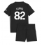 Fotbollsset Barn Manchester City Rico Lewis #82 Bortatröja 2025-26 Mini-Kit Kortärmad (+ korta byxor)