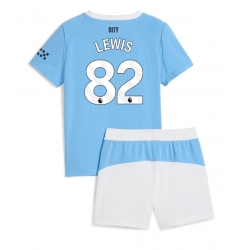 Fotbollsset Barn Manchester City Rico Lewis #82 Hemmatröja 2025-26 Mini-Kit Kortärmad (+ korta byxor)