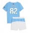 Fotbollsset Barn Manchester City Rico Lewis #82 Hemmatröja 2025-26 Mini-Kit Kortärmad (+ korta byxor)