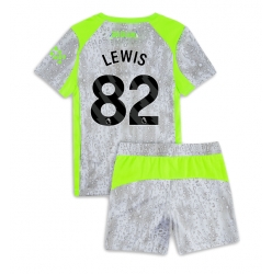 Fotbollsset Barn Manchester City Rico Lewis #82 Tredje Tröja 2025-26 Mini-Kit Kortärmad (+ korta byxor)