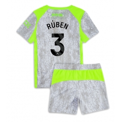 Fotbollsset Barn Manchester City Ruben Dias #3 Tredje Tröja 2025-26 Mini-Kit Kortärmad (+ korta byxor)