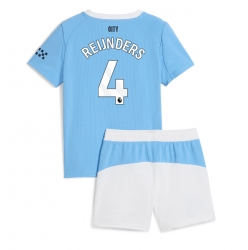 Fotbollsset Barn Manchester City Tijjani Reijnders #4 Hemmatröja 2025-26 Mini-Kit Kortärmad (+ korta byxor)
