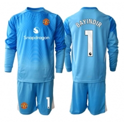 Fotbollsset Barn Manchester United Altay Bayindir #1 Målvakt Hemmatröja 2025-26 Mini-Kit Långärmad (+ korta byxor)