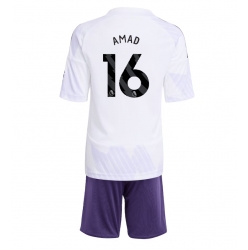 Fotbollsset Barn Manchester United Amad Diallo #16 Bortatröja 2025-26 Mini-Kit Kortärmad (+ korta byxor)
