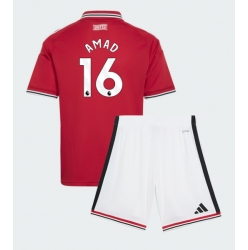 Fotbollsset Barn Manchester United Amad Diallo #16 Hemmatröja 2026-27 Mini-Kit Kortärmad (+ korta byxor)