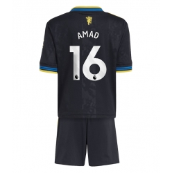 Fotbollsset Barn Manchester United Amad Diallo #16 Tredje Tröja 2025-26 Mini-Kit Kortärmad (+ korta byxor)