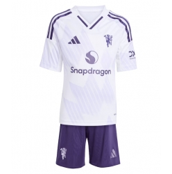 Fotbollsset Barn Manchester United Bortatröja 2025-26 Mini-Kit Kortärmad (+ korta byxor)