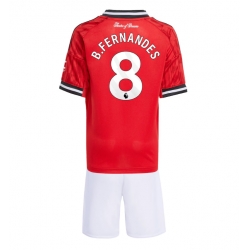 Fotbollsset Barn Manchester United Bruno Fernandes #8 Hemmatröja 2025-26 Mini-Kit Kortärmad (+ korta byxor)