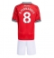 Fotbollsset Barn Manchester United Bruno Fernandes #8 Hemmatröja 2025-26 Mini-Kit Kortärmad (+ korta byxor)