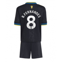 Fotbollsset Barn Manchester United Bruno Fernandes #8 Tredje Tröja 2025-26 Mini-Kit Kortärmad (+ korta byxor)