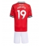 Fotbollsset Barn Manchester United Bryan Mbeumo #19 Hemmatröja 2025-26 Mini-Kit Kortärmad (+ korta byxor)