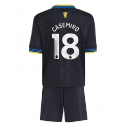 Fotbollsset Barn Manchester United Casemiro #18 Tredje Tröja 2025-26 Mini-Kit Kortärmad (+ korta byxor)