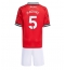 Fotbollsset Barn Manchester United Harry Maguire #5 Hemmatröja 2025-26 Mini-Kit Kortärmad (+ korta byxor)