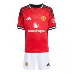 Fotbollsset Barn Manchester United Hemmatröja 2025-26 Mini-Kit Kortärmad (+ korta byxor)