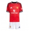 Fotbollsset Barn Manchester United Hemmatröja 2025-26 Mini-Kit Kortärmad (+ korta byxor)
