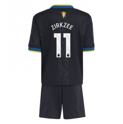 Fotbollsset Barn Manchester United Joshua Zirkzee #11 Tredje Tröja 2025-26 Mini-Kit Kortärmad (+ korta byxor)