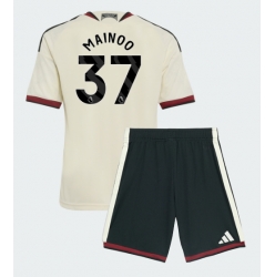 Fotbollsset Barn Manchester United Kobbie Mainoo #37 Tredje Tröja 2026-27 Mini-Kit Kortärmad (+ korta byxor)