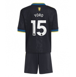 Fotbollsset Barn Manchester United Leny Yoro #15 Tredje Tröja 2025-26 Mini-Kit Kortärmad (+ korta byxor)