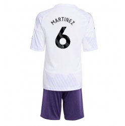 Fotbollsset Barn Manchester United Lisandro Martinez #6 Bortatröja 2025-26 Mini-Kit Kortärmad (+ korta byxor)
