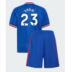 Fotbollsset Barn Manchester United Luke Shaw #23 Bortatröja 2026-27 Mini-Kit Kortärmad (+ korta byxor)