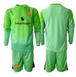Fotbollsset Barn Manchester United Målvakt Tredje Tröja 2025-26 Mini-Kit Långärmad (+ korta byxor)