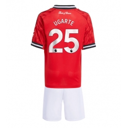 Fotbollsset Barn Manchester United Manuel Ugarte #25 Hemmatröja 2025-26 Mini-Kit Kortärmad (+ korta byxor)