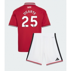 Fotbollsset Barn Manchester United Manuel Ugarte #25 Hemmatröja 2026-27 Mini-Kit Kortärmad (+ korta byxor)
