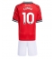 Fotbollsset Barn Manchester United Matheus Cunha #10 Hemmatröja 2025-26 Mini-Kit Kortärmad (+ korta byxor)
