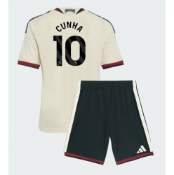 Fotbollsset Barn Manchester United Matheus Cunha #10 Tredje Tröja 2026-27 Mini-Kit Kortärmad (+ korta byxor)