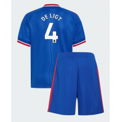Fotbollsset Barn Manchester United Matthijs de Ligt #4 Bortatröja 2026-27 Mini-Kit Kortärmad (+ korta byxor)