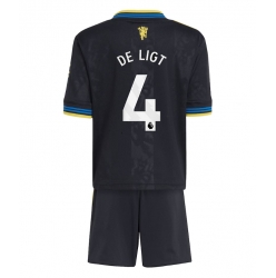 Fotbollsset Barn Manchester United Matthijs de Ligt #4 Tredje Tröja 2025-26 Mini-Kit Kortärmad (+ korta byxor)