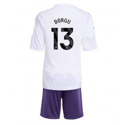 Fotbollsset Barn Manchester United Patrick Dorgu #13 Bortatröja 2025-26 Mini-Kit Kortärmad (+ korta byxor)