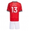 Fotbollsset Barn Manchester United Patrick Dorgu #13 Hemmatröja 2025-26 Mini-Kit Kortärmad (+ korta byxor)
