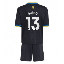 Fotbollsset Barn Manchester United Patrick Dorgu #13 Tredje Tröja 2025-26 Mini-Kit Kortärmad (+ korta byxor)