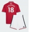 Fotbollsset Barn Manchester United Youri Tielemans #18 Hemmatröja 2026-27 Mini-Kit Kortärmad (+ korta byxor)