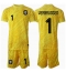 Fotbollsset Barn Nederländerna Bart Verbruggen #1 Målvakt Bortatröja EM 2024 Mini-Kit Kortärmad (+ korta byxor)