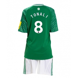 Fotbollsset Barn Newcastle United Sandro Tonali #8 Bortatröja 2025-26 Mini-Kit Kortärmad (+ korta byxor)