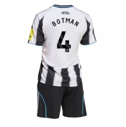 Fotbollsset Barn Newcastle United Sven Botman #4 Hemmatröja 2025-26 Mini-Kit Kortärmad (+ korta byxor)