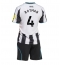 Fotbollsset Barn Newcastle United Sven Botman #4 Hemmatröja 2025-26 Mini-Kit Kortärmad (+ korta byxor)