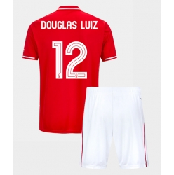 Fotbollsset Barn Nottingham Forest Douglas Luiz #12 Hemmatröja 2025-26 Mini-Kit Kortärmad (+ korta byxor)